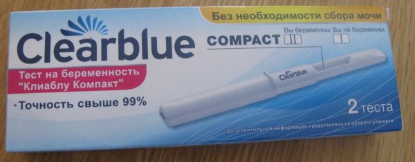 Упаковка теста Clearblue Compact