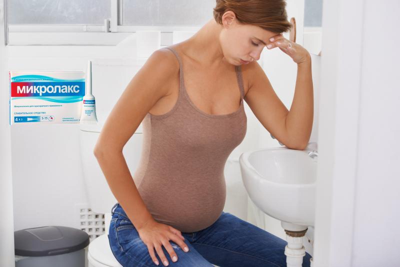 Беременная страдает от запора