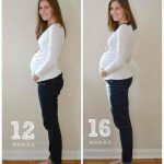 Девушка, беременная двойней, в 12 и 16 недель