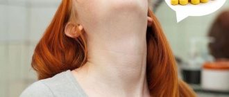 Беременная полощет горло раствором Фурацилина