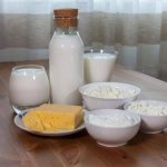 Молочные продукты на столе